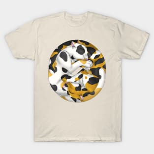 Yin-Yang Cats: Calico T-Shirt